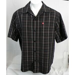Hawk Men Shirt Short Sleeve Button-Down Plaid